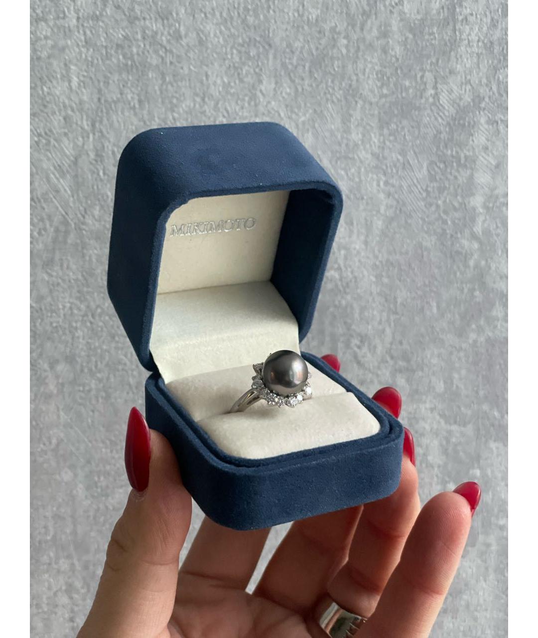 Mikimoto Серебряное кольцо из белого золота, фото 6