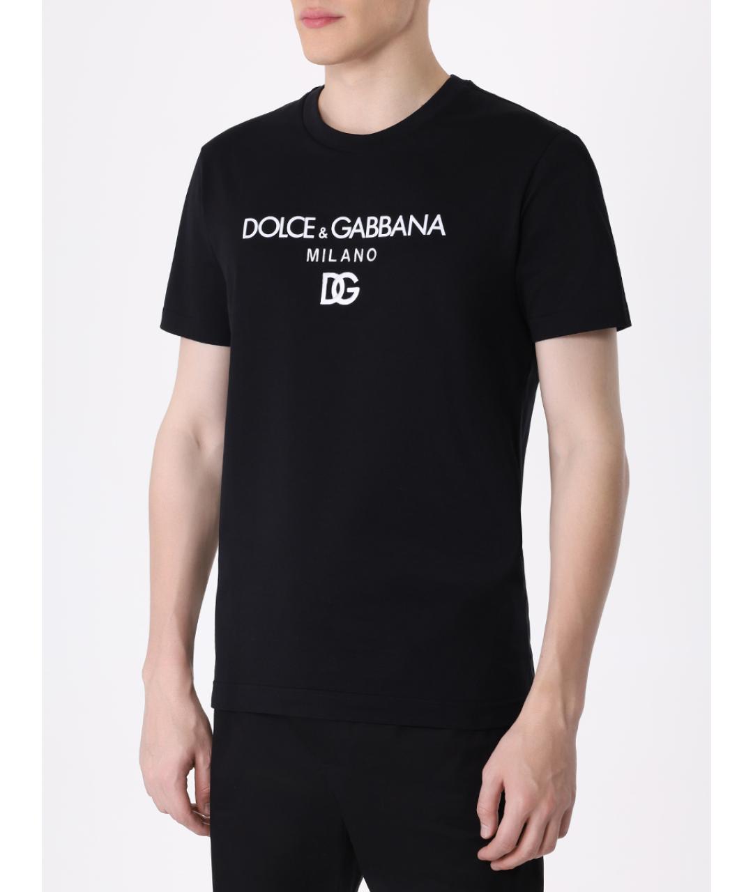 DOLCE&GABBANA Черная футболка, фото 4