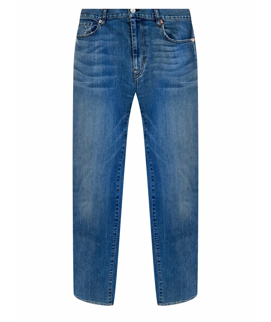 NILI LOTAN Синие хлопковые прямые джинсы, фото 1