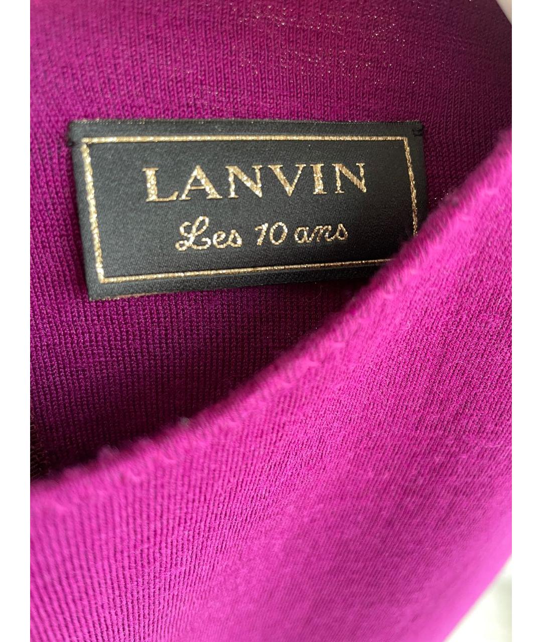 LANVIN Розовое шерстяное повседневное платье, фото 4