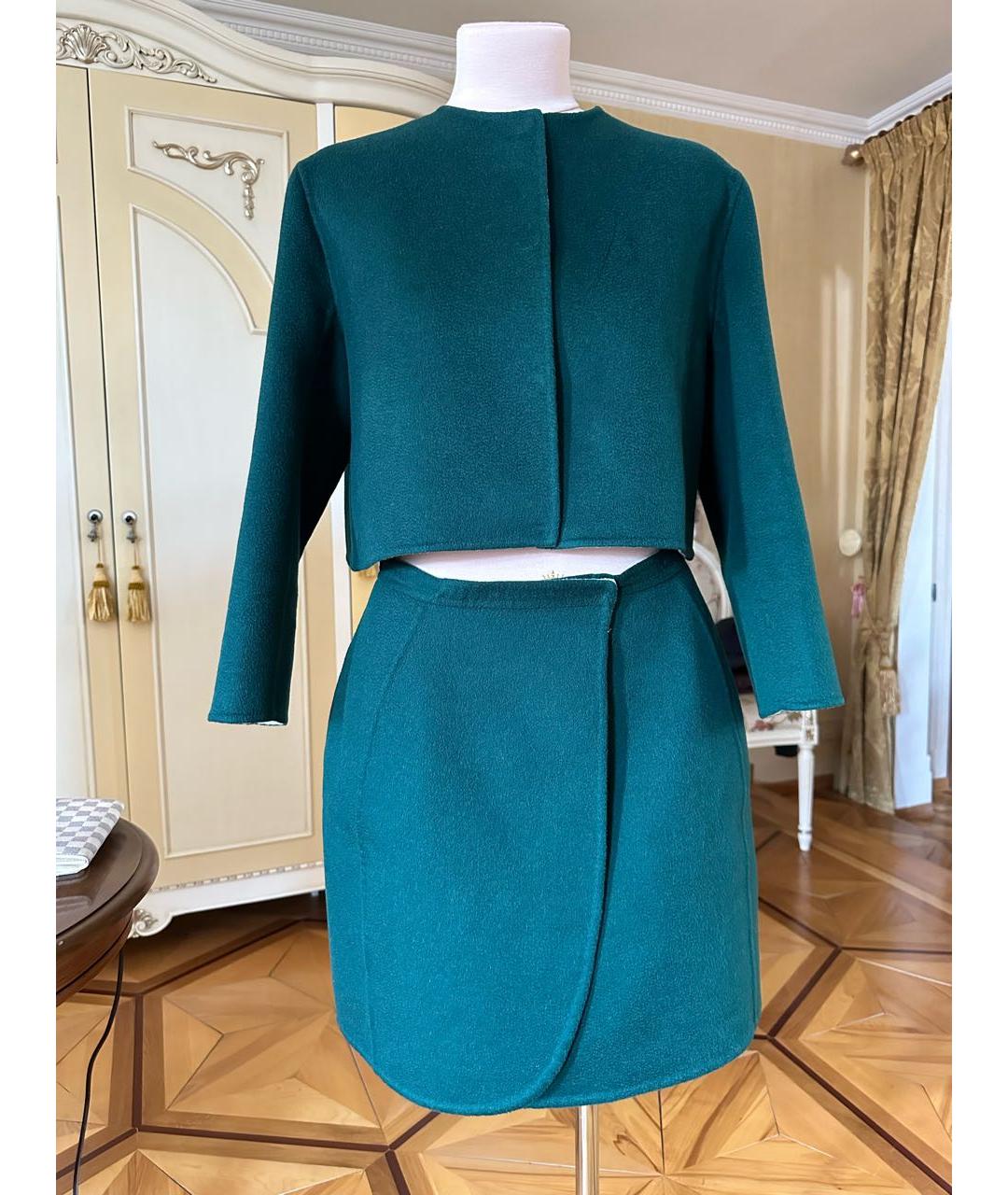 CHRISTIAN DIOR PRE-OWNED Зеленый кашемировый костюм с юбками, фото 6