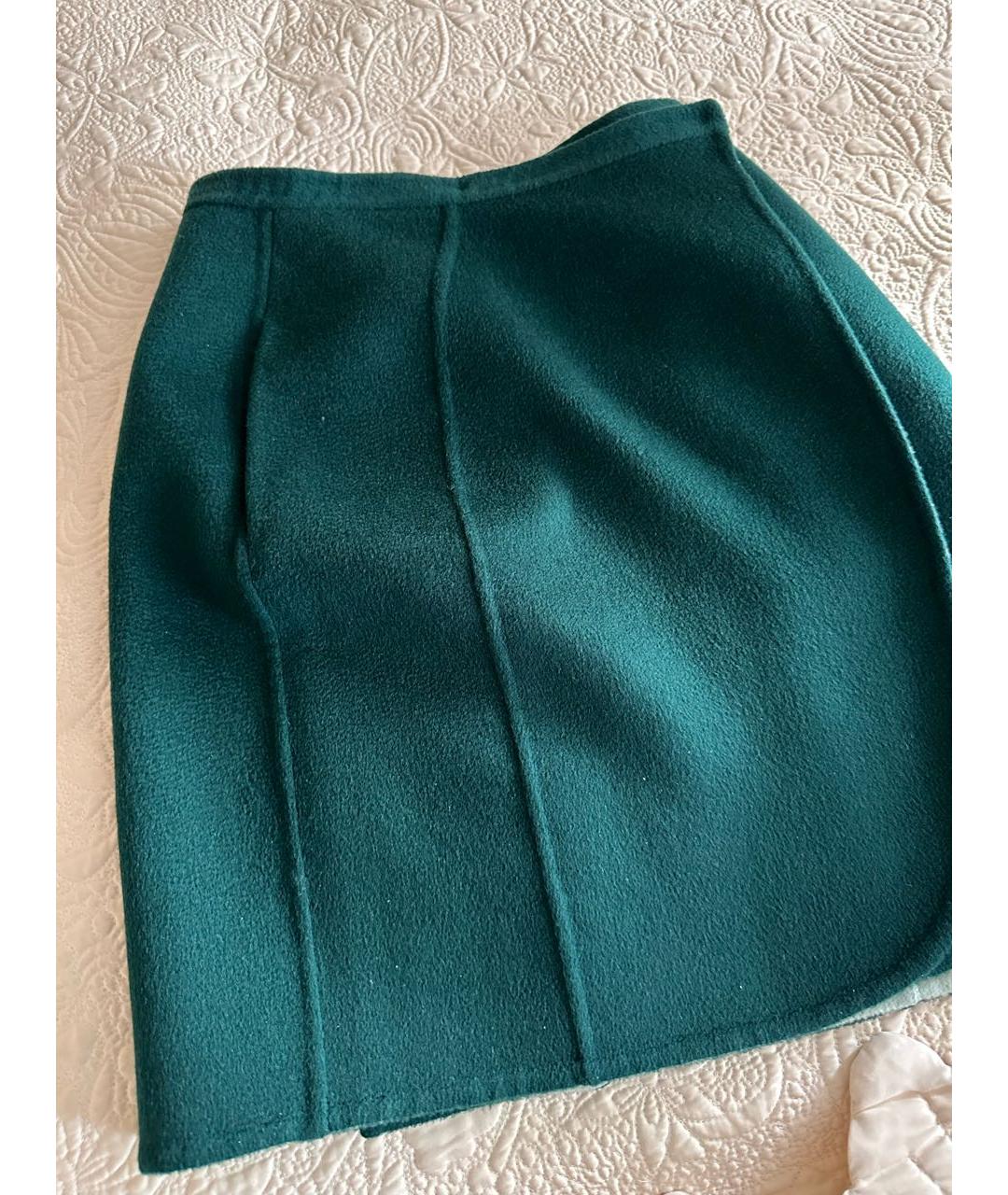 CHRISTIAN DIOR Зеленый кашемировый костюм с юбками, фото 4