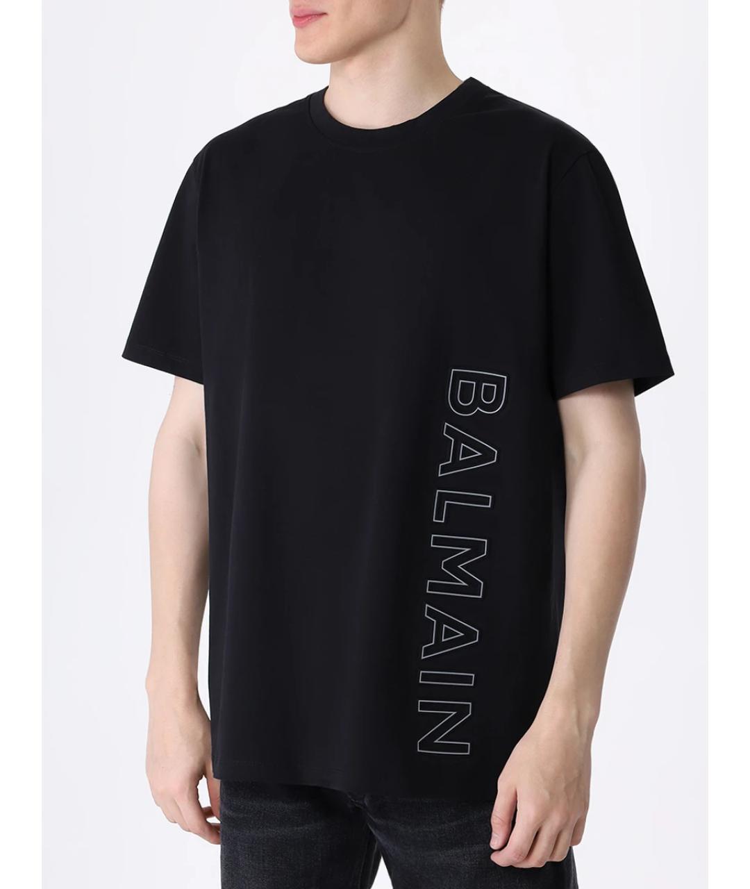 BALMAIN Черная футболка, фото 4
