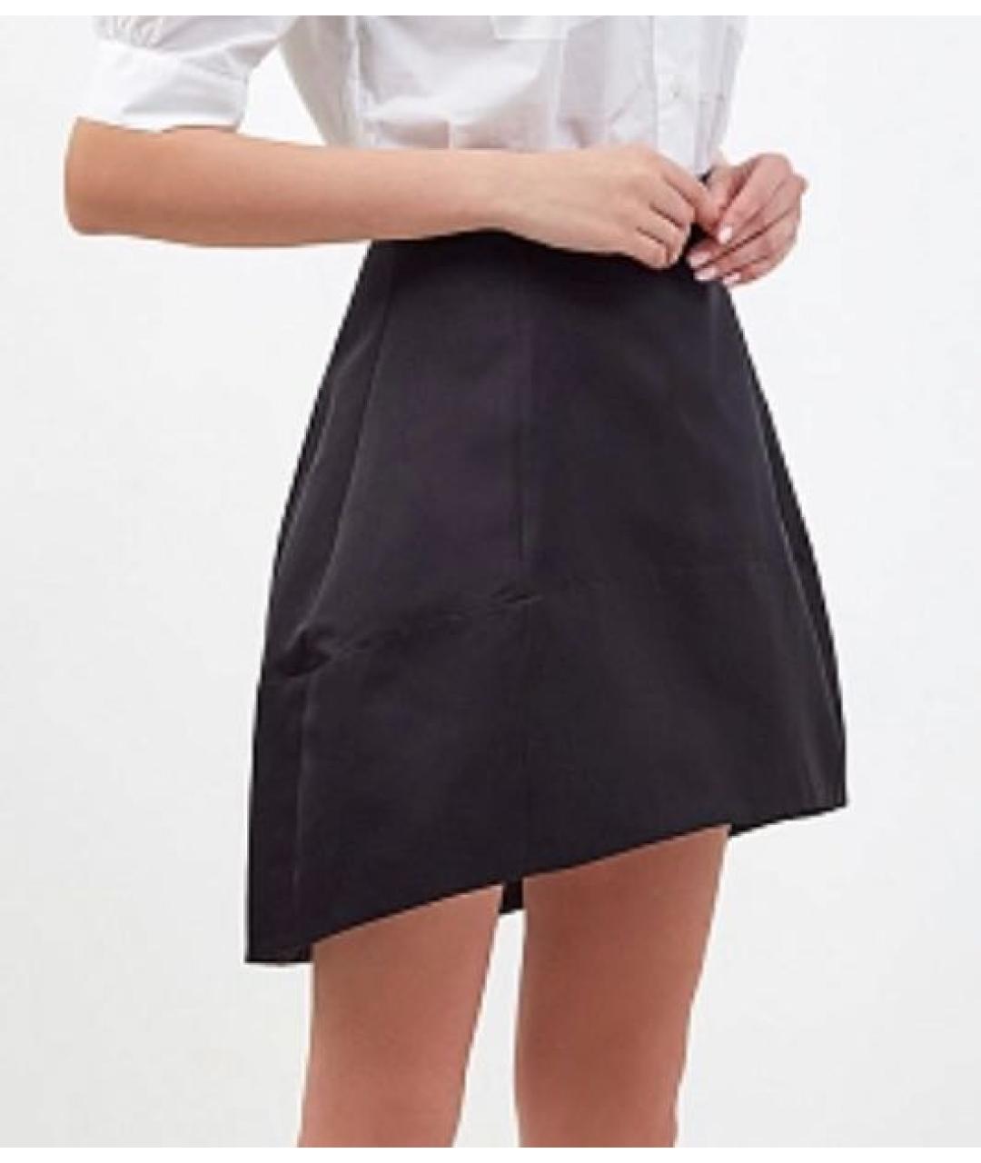 ROCHAS Черная полиэстеровая юбка мини, фото 2