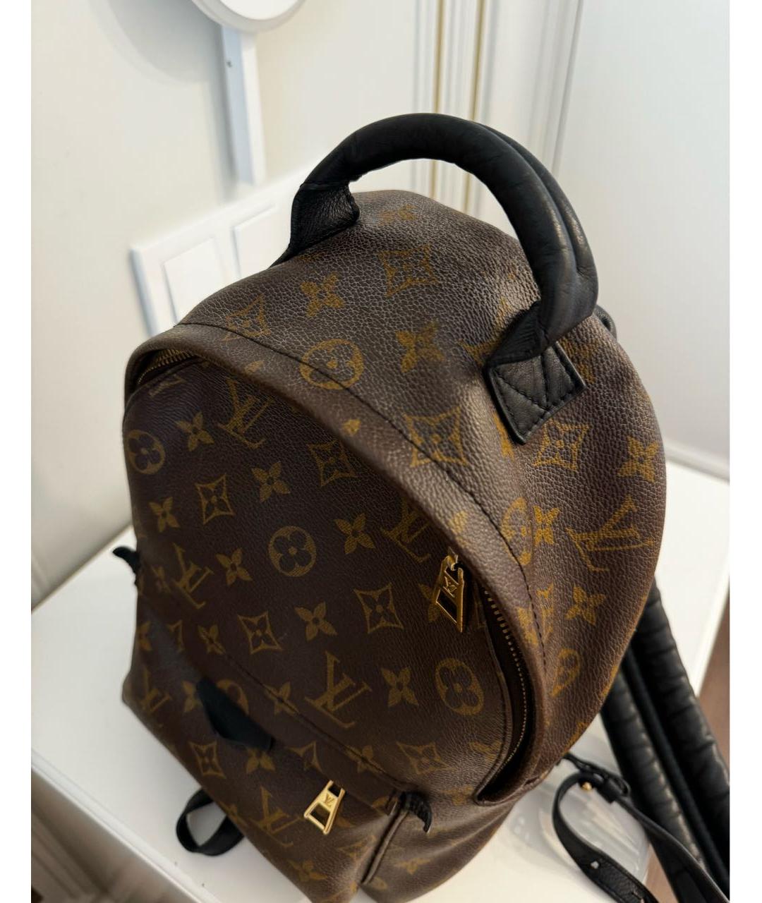 LOUIS VUITTON Коричневый кожаный рюкзак, фото 2