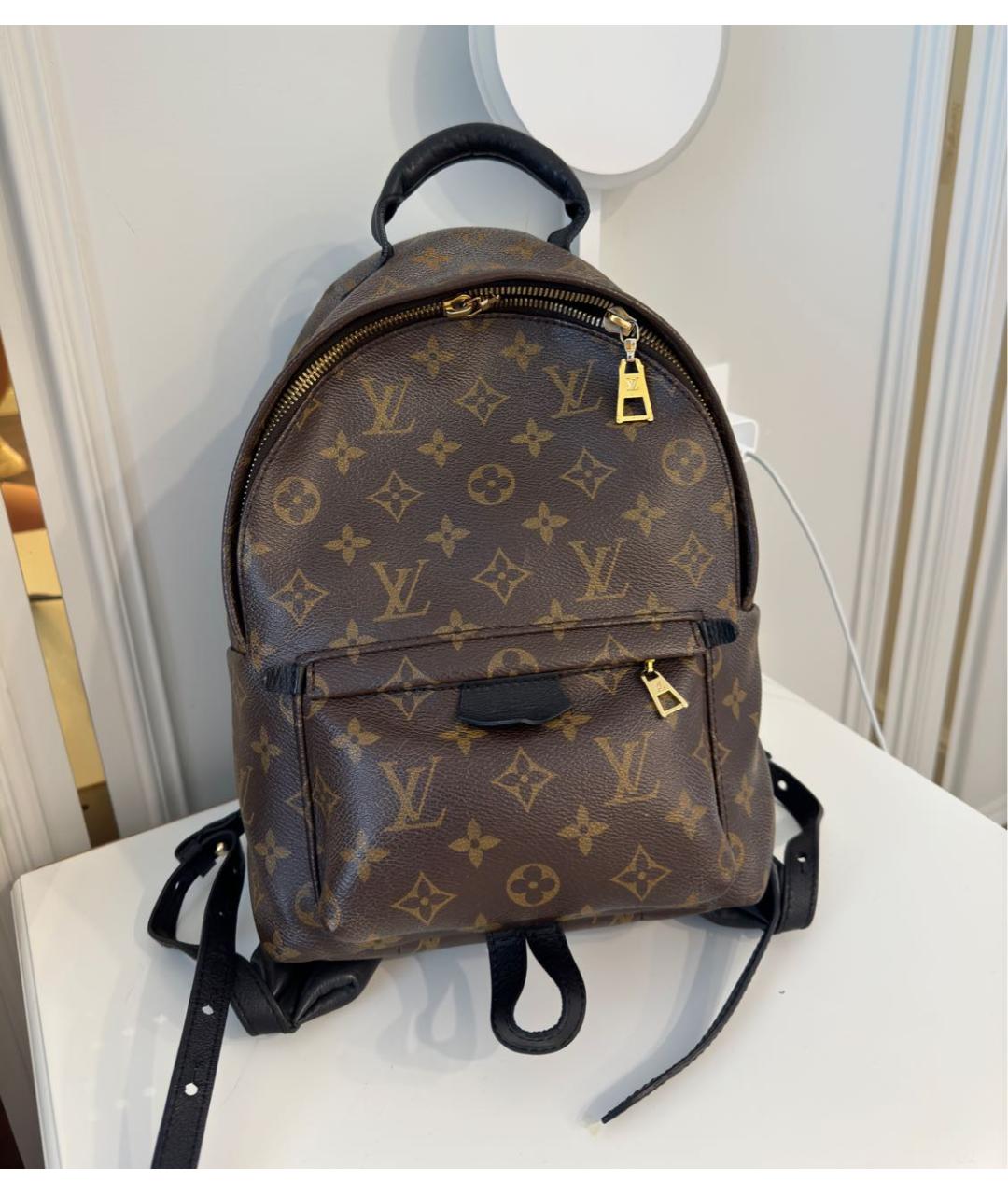 LOUIS VUITTON Коричневый кожаный рюкзак, фото 3