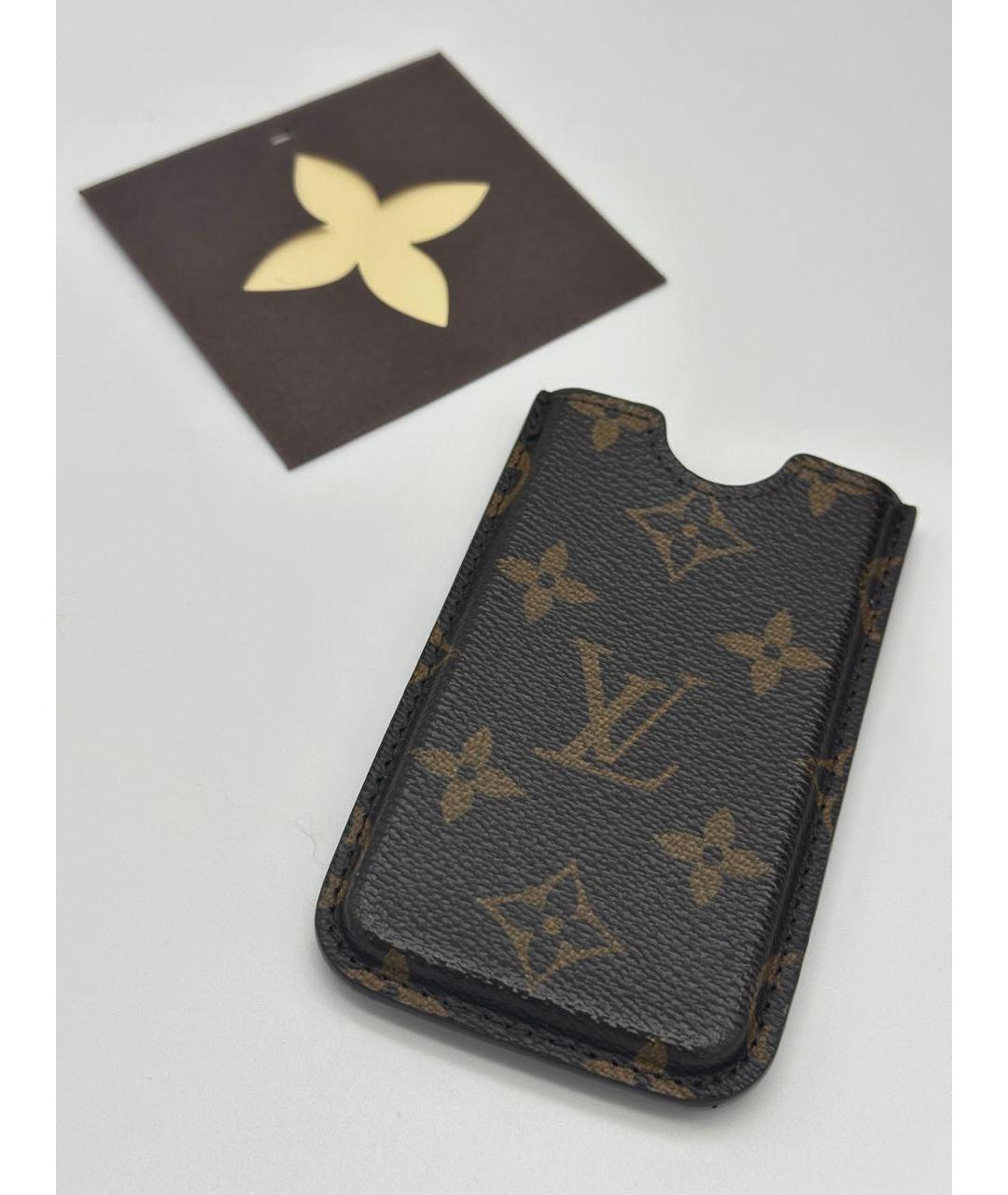 LOUIS VUITTON Коричневый кардхолдер, фото 3