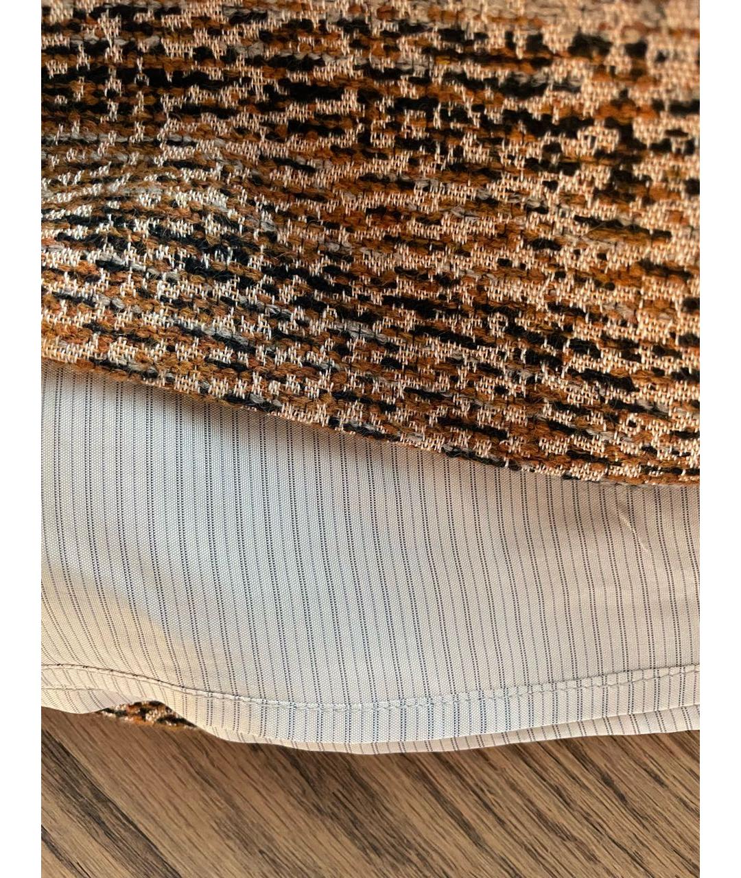ETRO Коричневая шерстяная юбка мини, фото 3