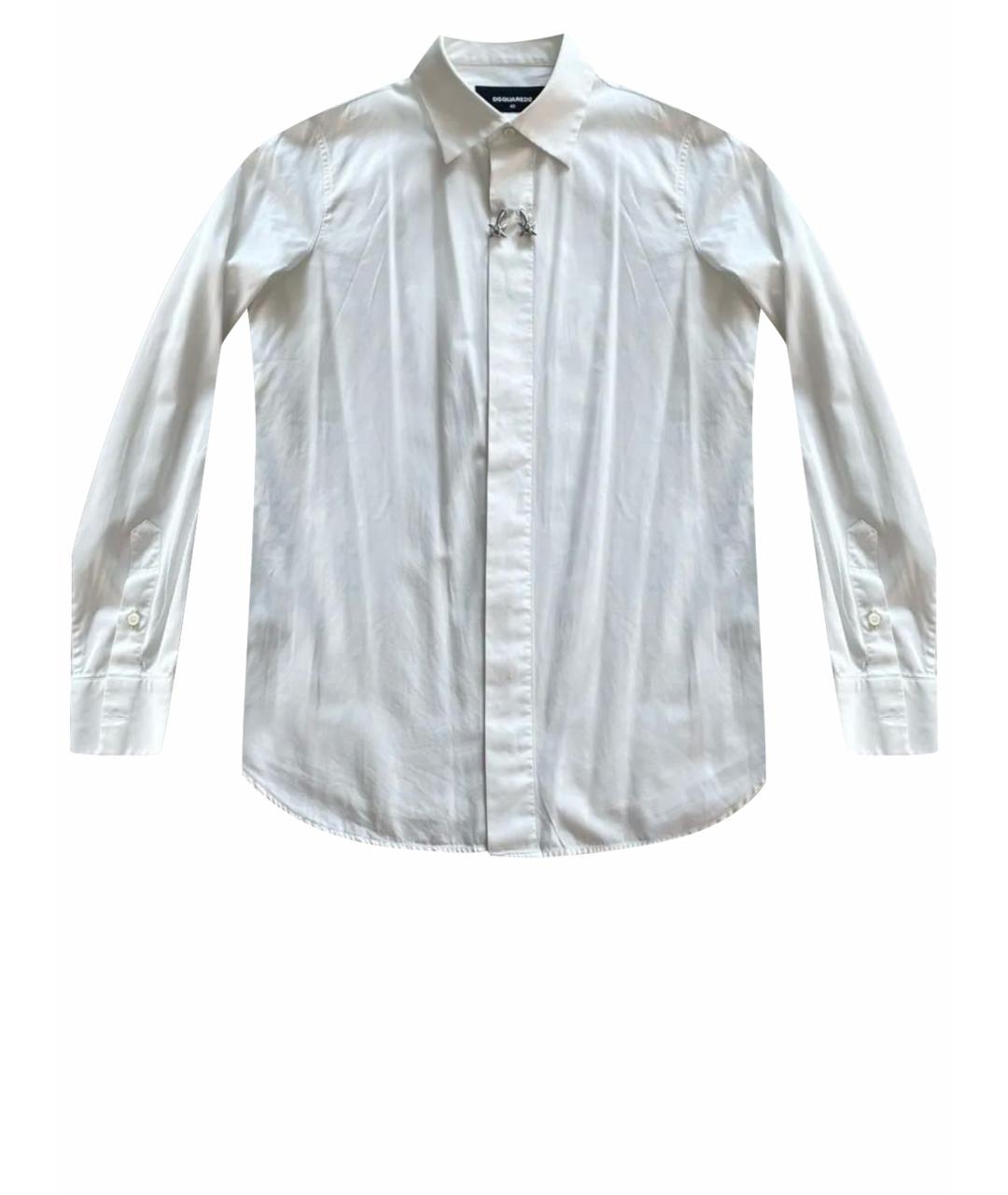 DSQUARED2 Белая хлопковая рубашка, фото 1