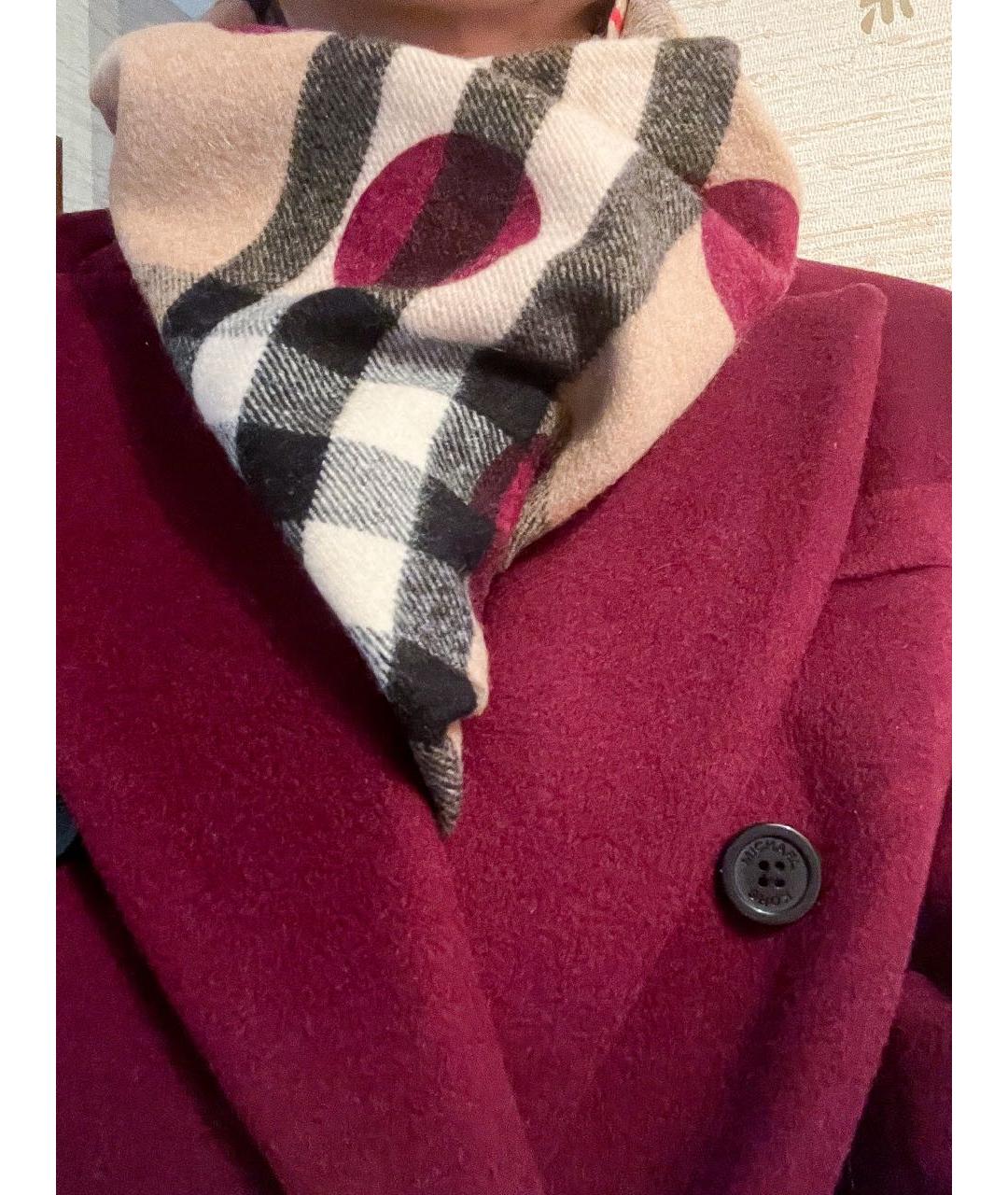 MICHAEL KORS Бордовое шерстяное пальто, фото 4