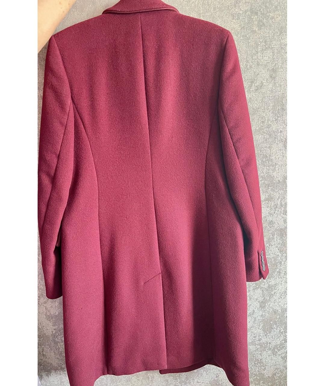MICHAEL KORS Бордовое шерстяное пальто, фото 2