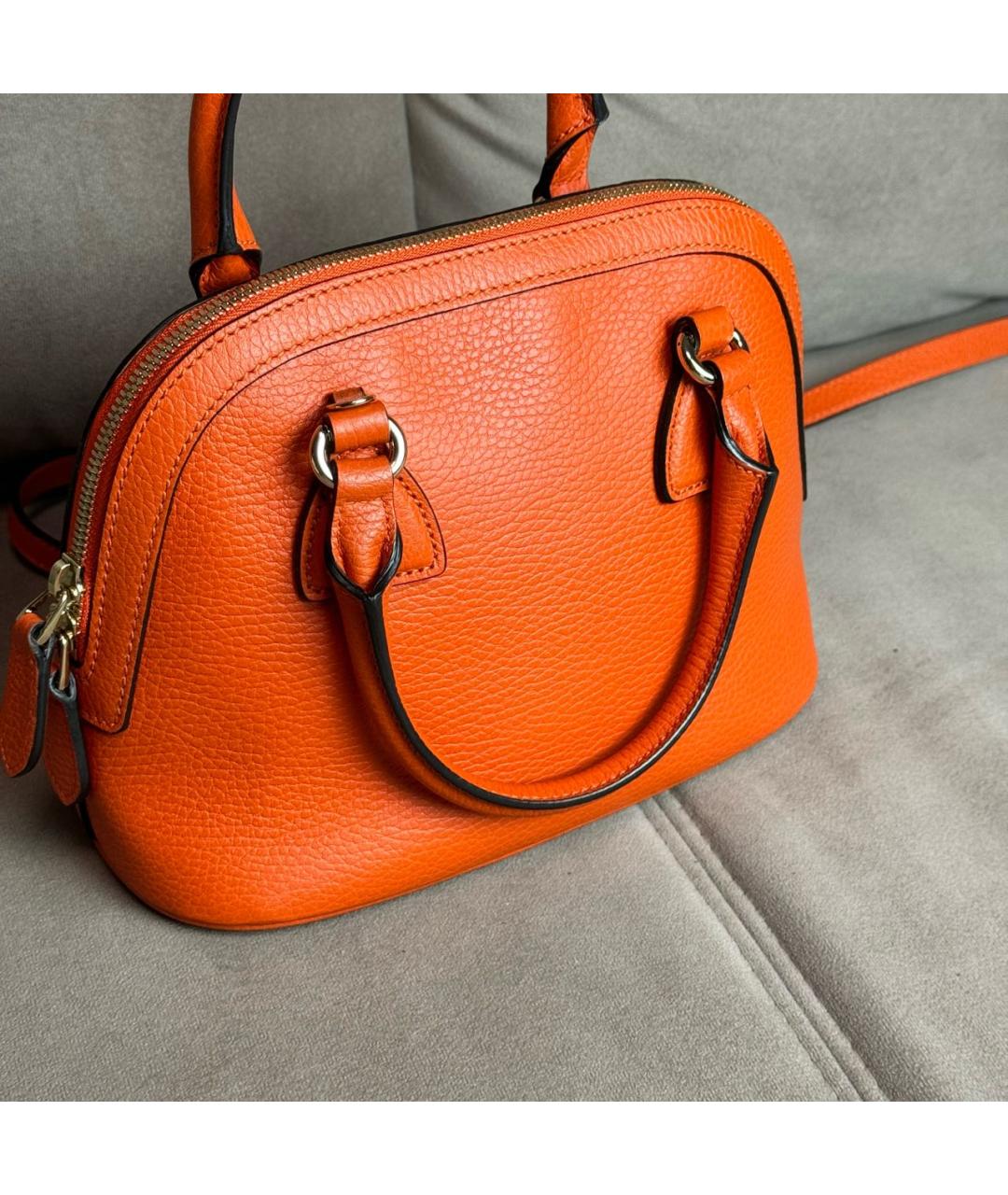 GUCCI Оранжевая кожаная сумка через плечо, фото 4