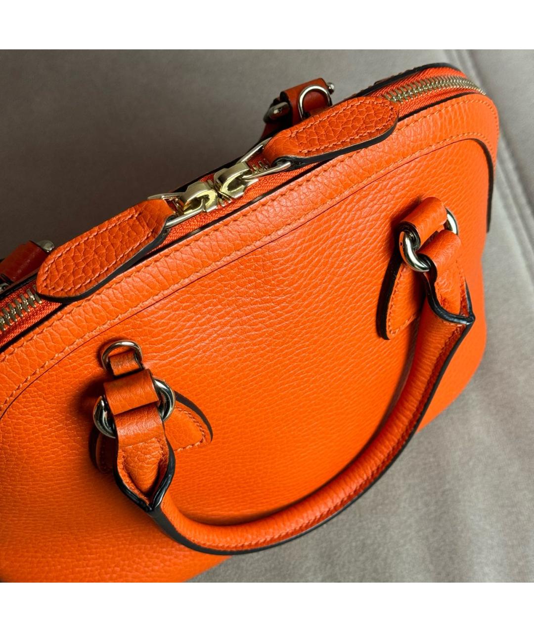 GUCCI Оранжевая кожаная сумка через плечо, фото 7