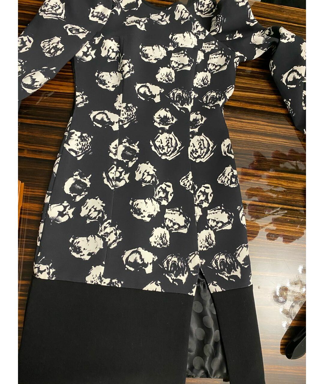 EMANUEL UNGARO Черное шерстяное коктейльное платье, фото 3