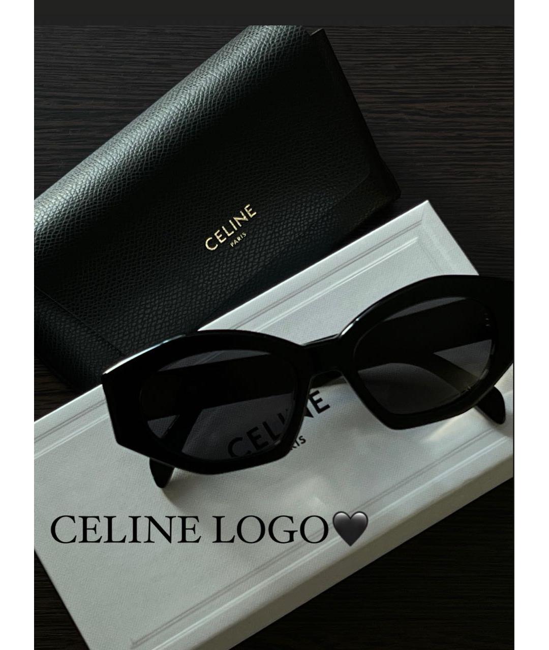 CELINE Черные пластиковые солнцезащитные очки, фото 2