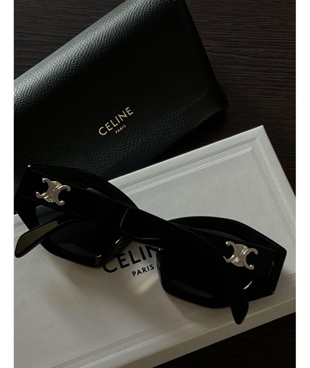 CELINE Черные пластиковые солнцезащитные очки, фото 3