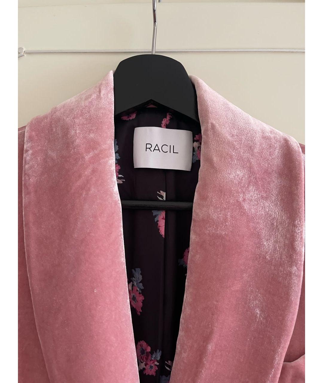RACIL Розовый бархатный жакет/пиджак, фото 4