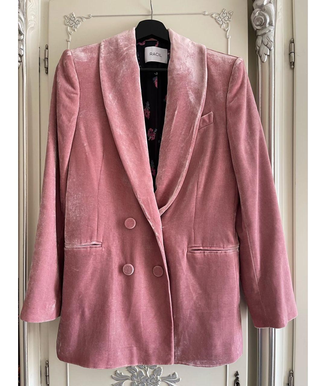 RACIL Розовый бархатный жакет/пиджак, фото 2