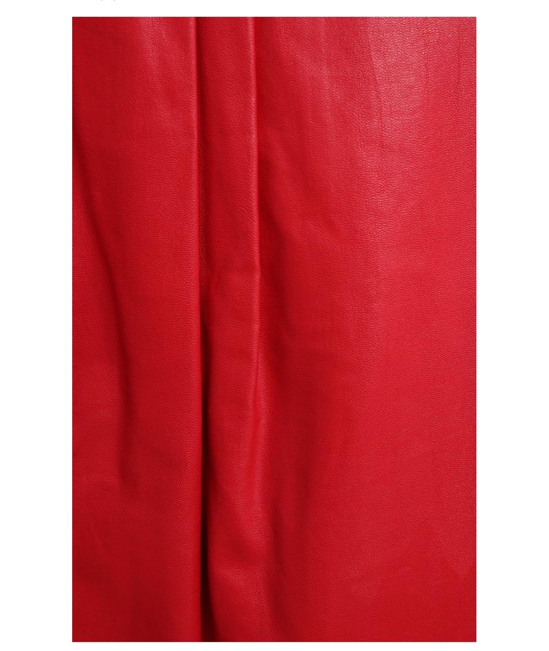 VIKA GAZINSKAYA Красные полиуретановые брюки широкие, фото 7
