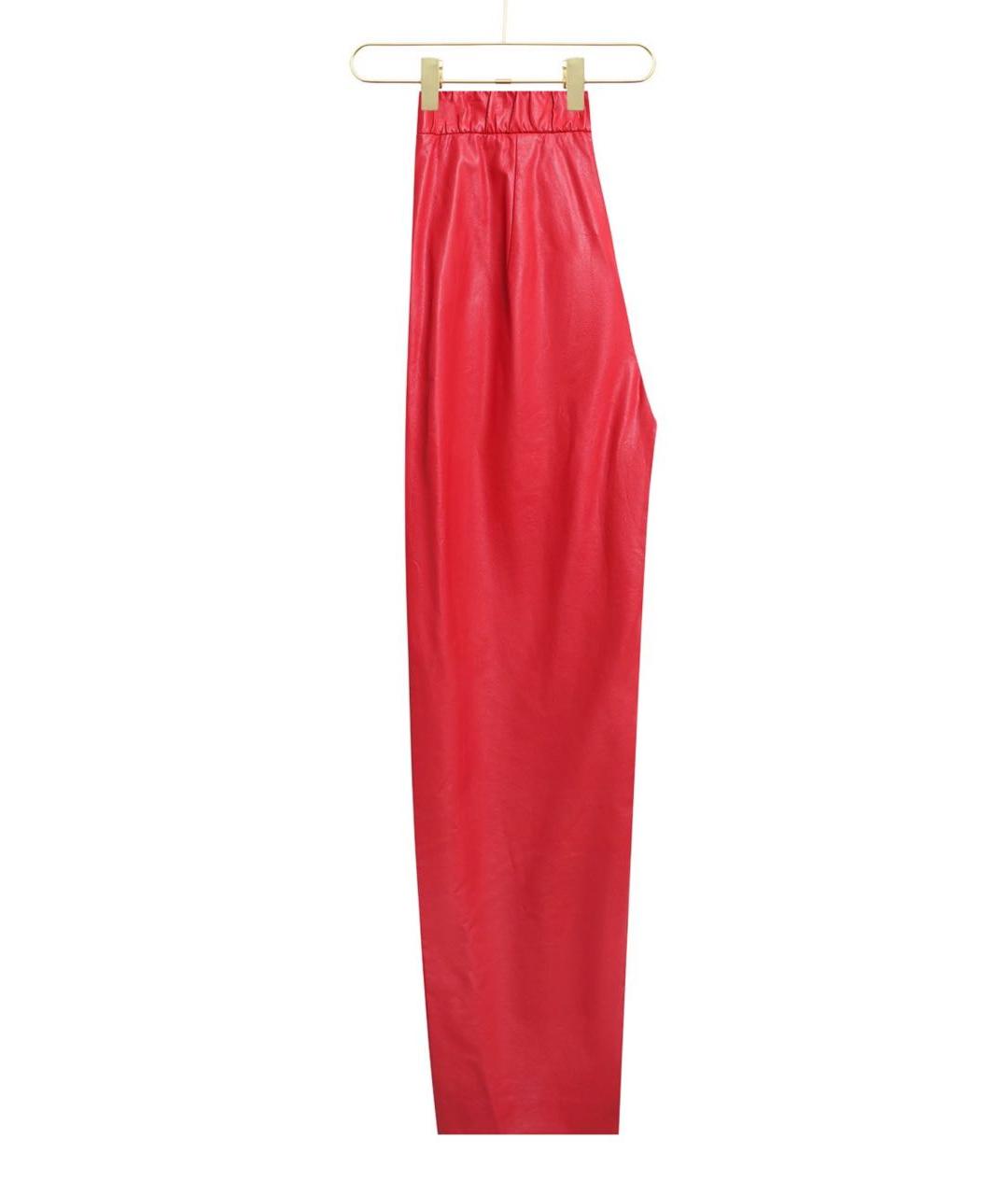VIKA GAZINSKAYA Красные полиуретановые брюки широкие, фото 6