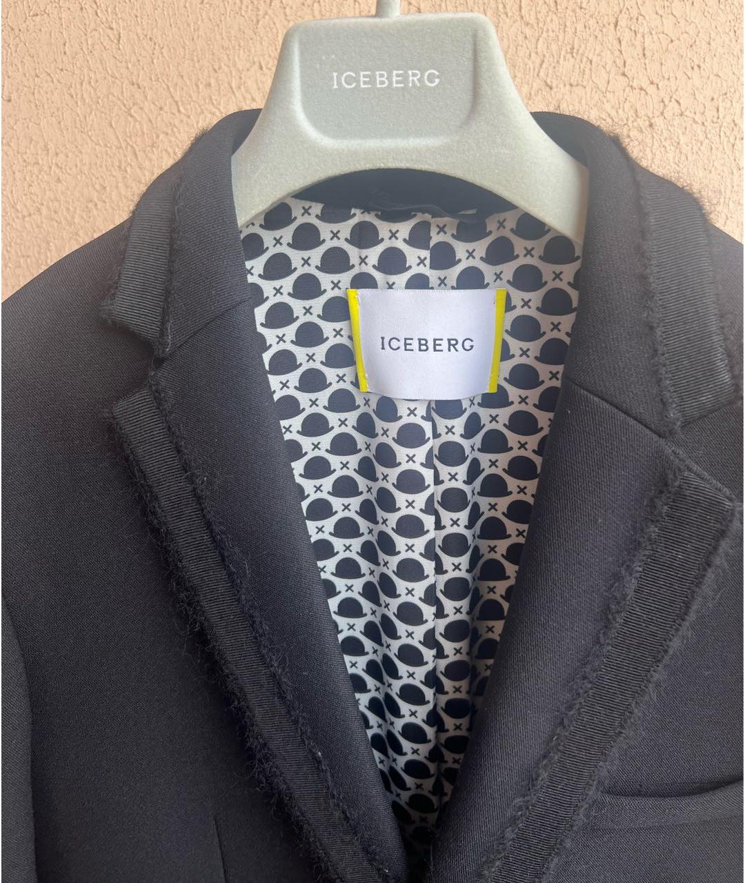 ICEBERG Черный полиэстеровый пиджак, фото 3