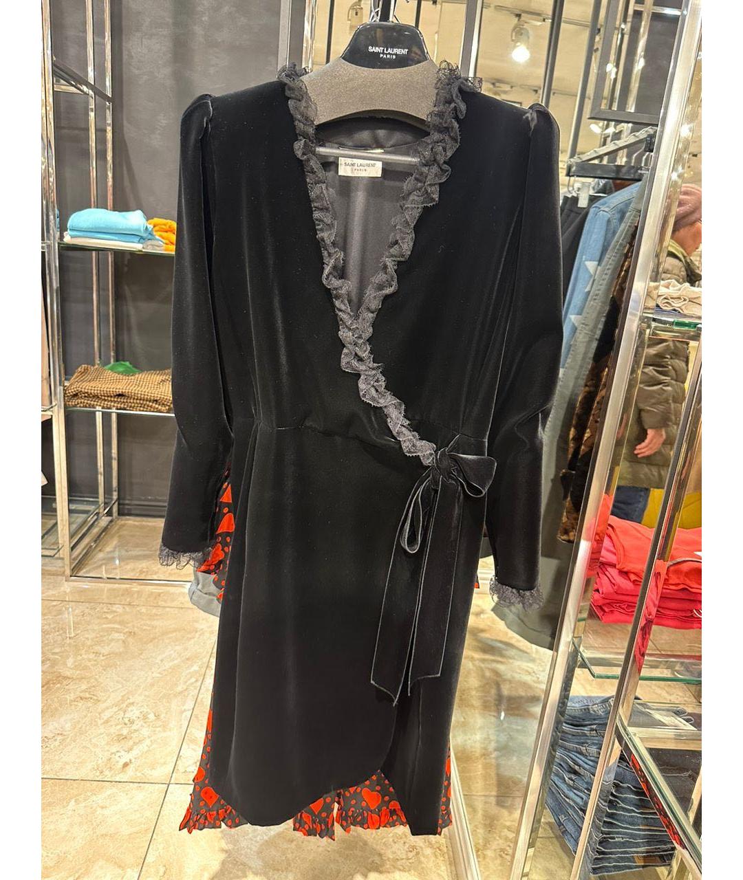 SAINT LAURENT Черное платье, фото 2