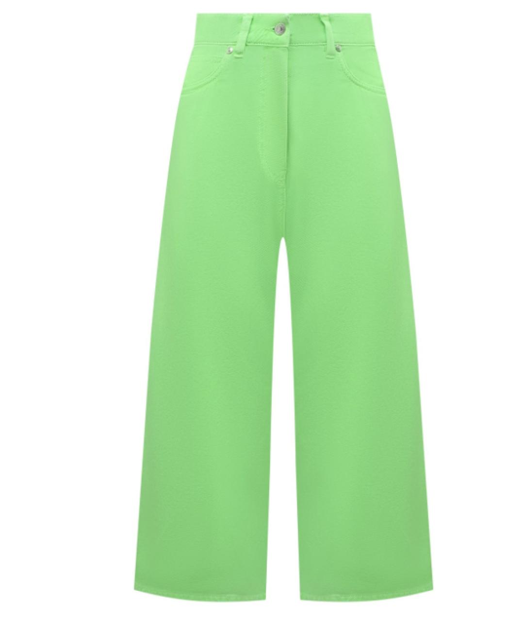 MSGM Зеленые хлопковые джинсы клеш, фото 1