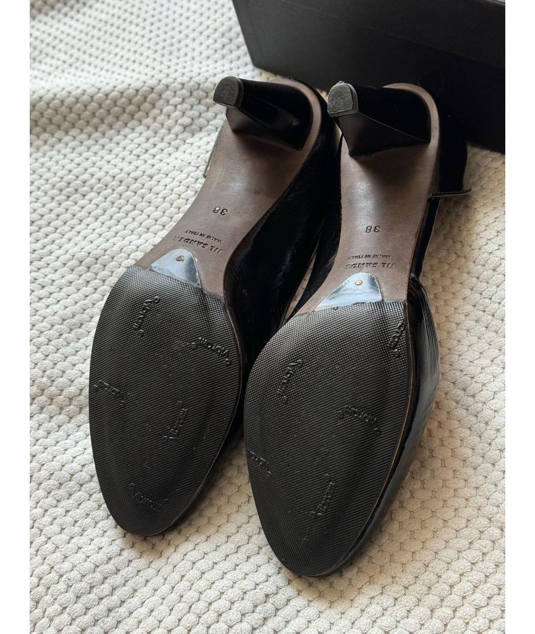 JIL SANDER Черные туфли из лакированной кожи, фото 7