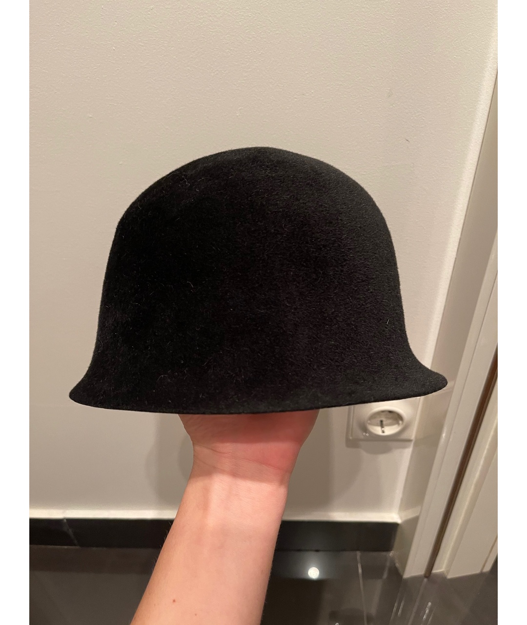 CHANEL PRE-OWNED Черная шерстяная шляпа, фото 2