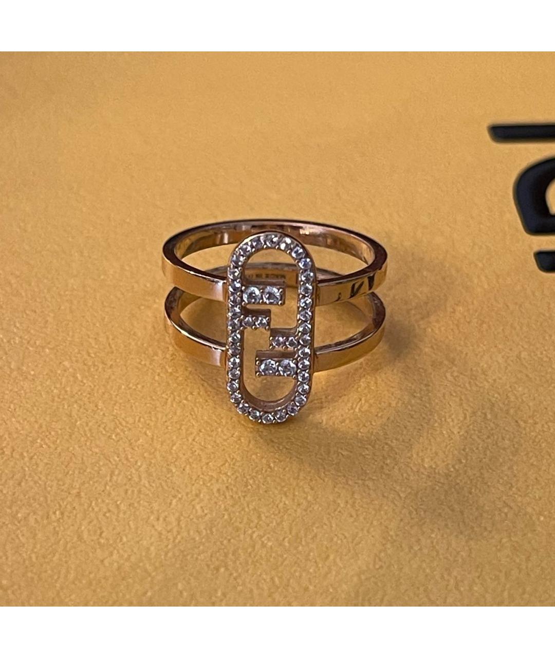 FENDI Золотое позолоченное кольцо, фото 2
