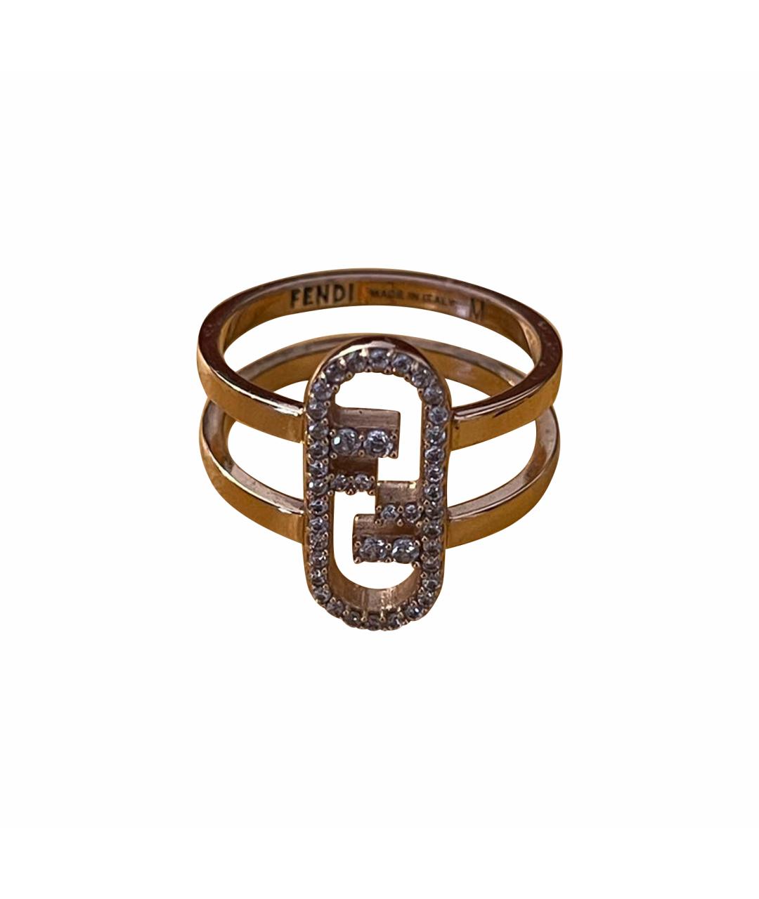 FENDI Золотое позолоченное кольцо, фото 1