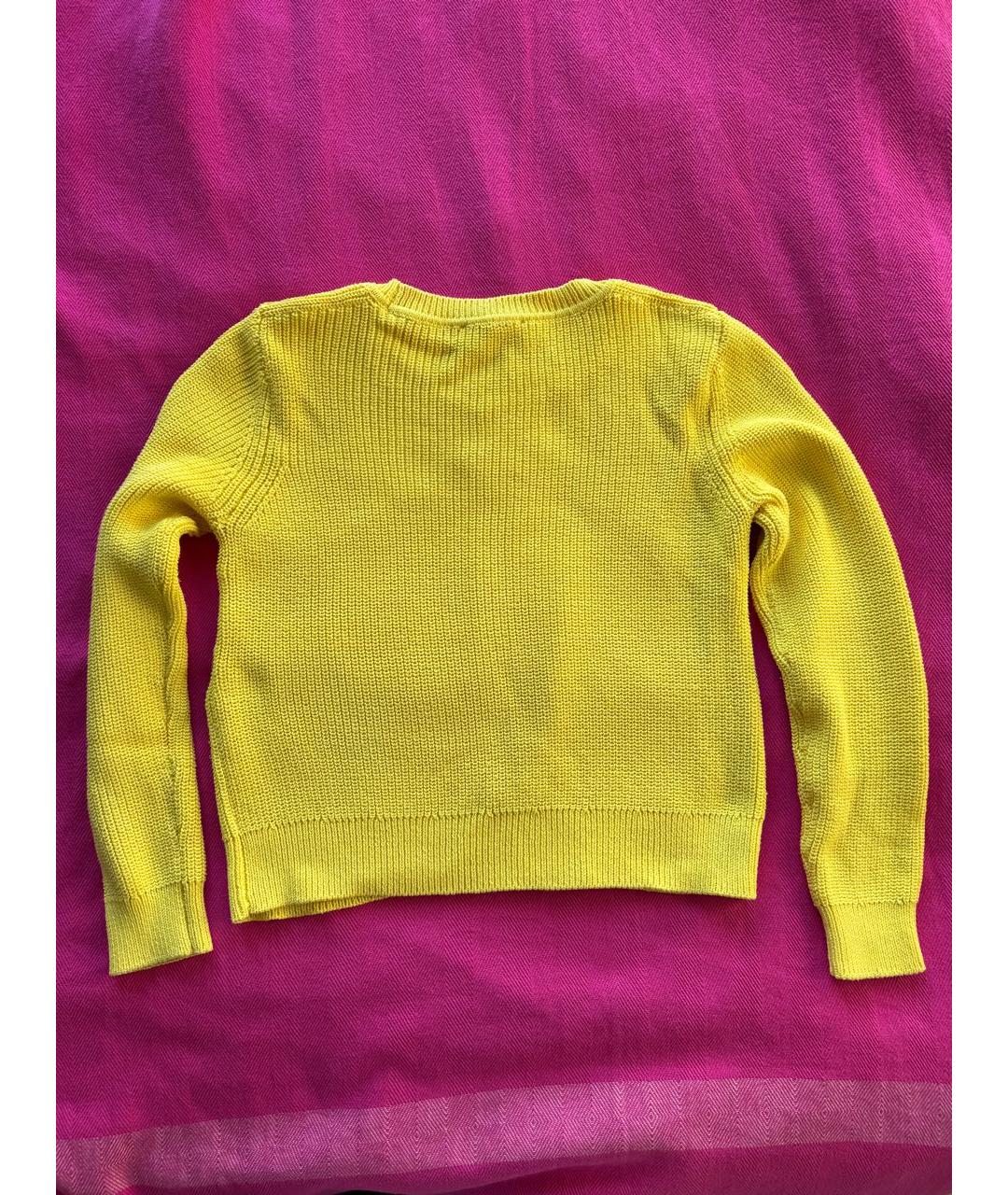 SANDRO Желтый хлопковый джемпер / свитер, фото 2