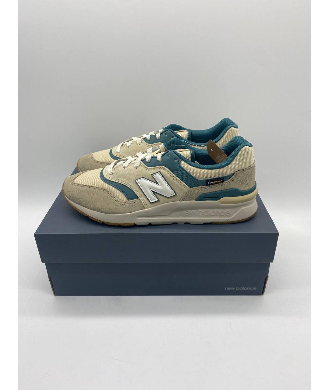 NEW BALANCE Бежевые замшевые низкие кроссовки / кеды, фото 8