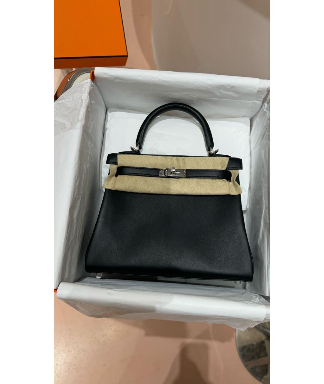 HERMES PRE-OWNED Черная кожаная сумка тоут, фото 3