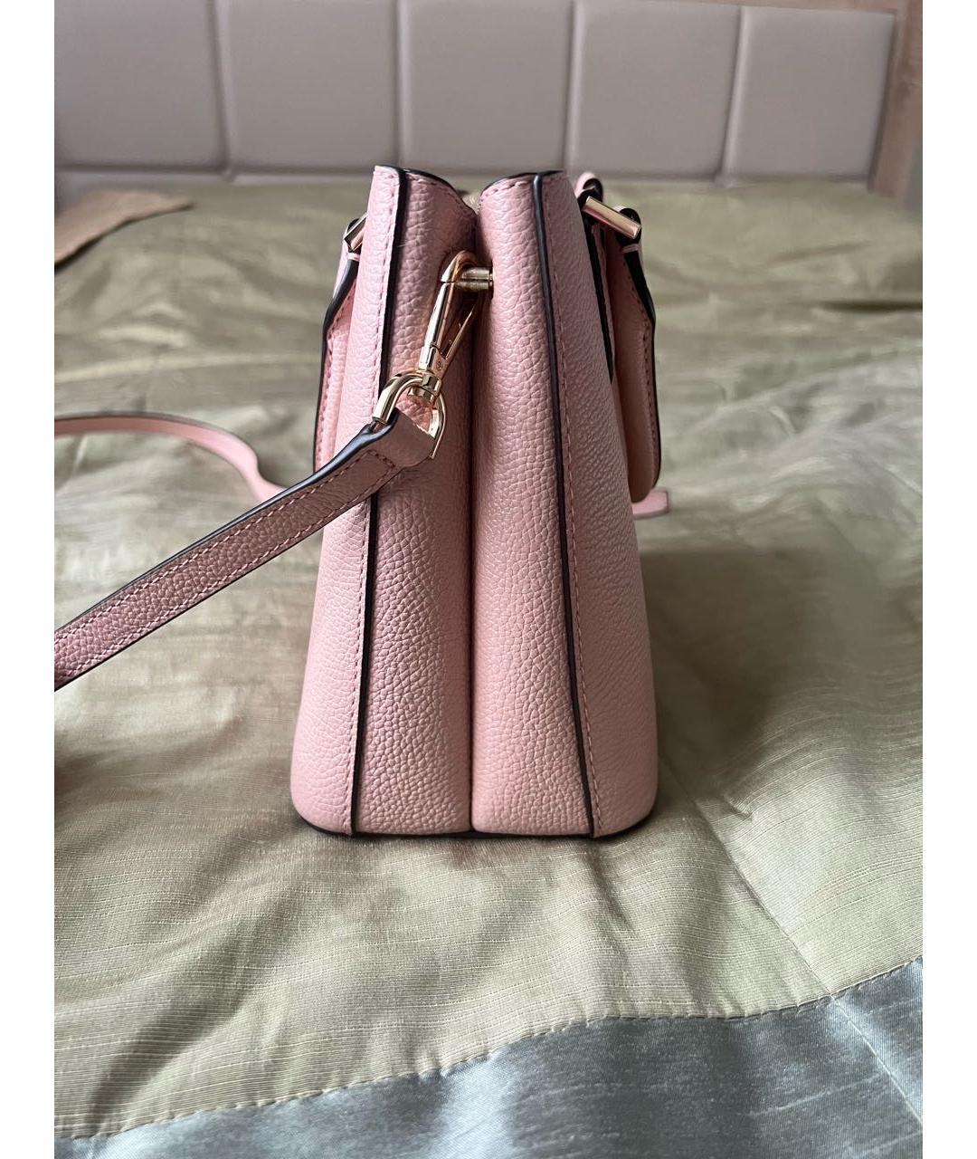MICHAEL KORS Розовая кожаная сумка с короткими ручками, фото 2