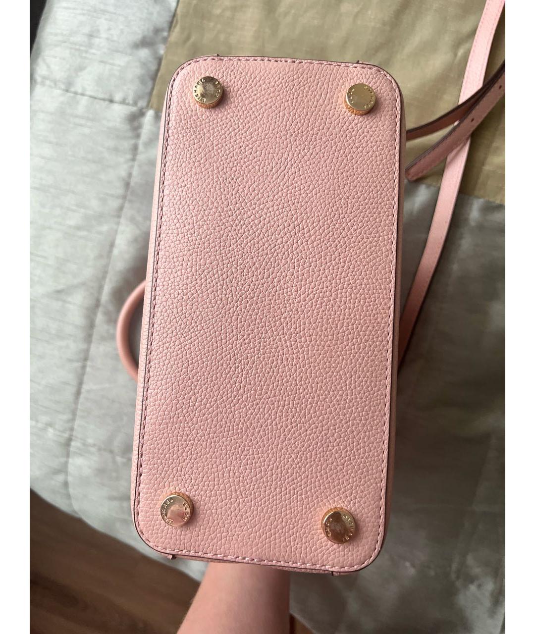 MICHAEL KORS Розовая кожаная сумка с короткими ручками, фото 8