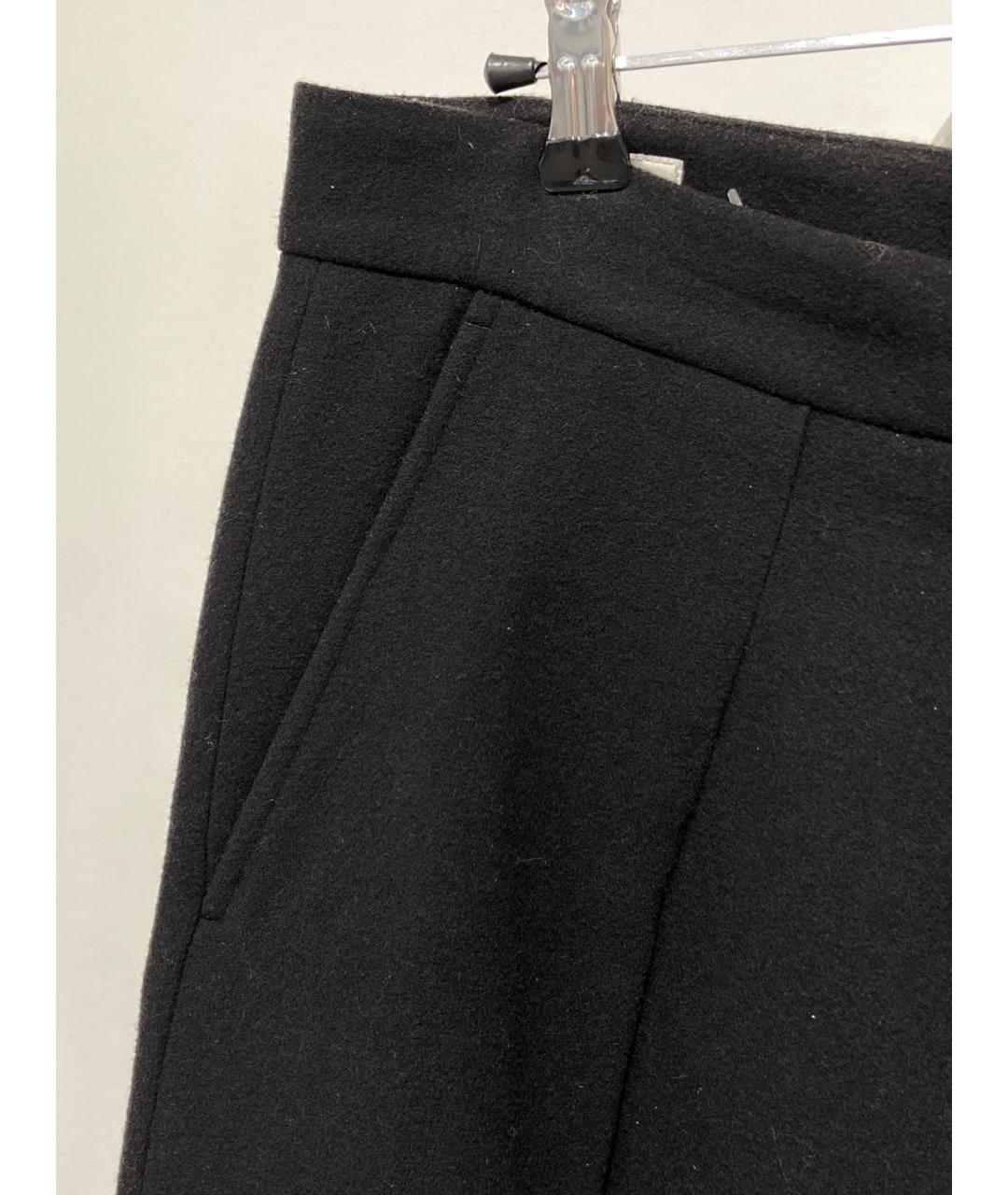 DRIES VAN NOTEN Черные шерстяные брюки широкие, фото 4