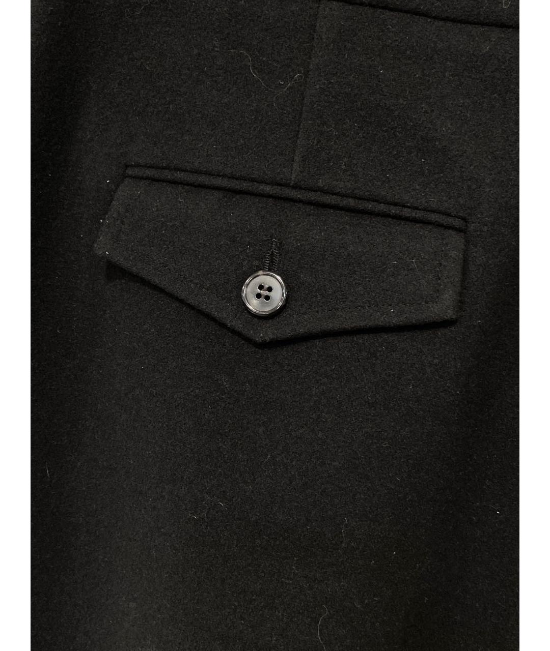 DRIES VAN NOTEN Черные шерстяные брюки широкие, фото 5