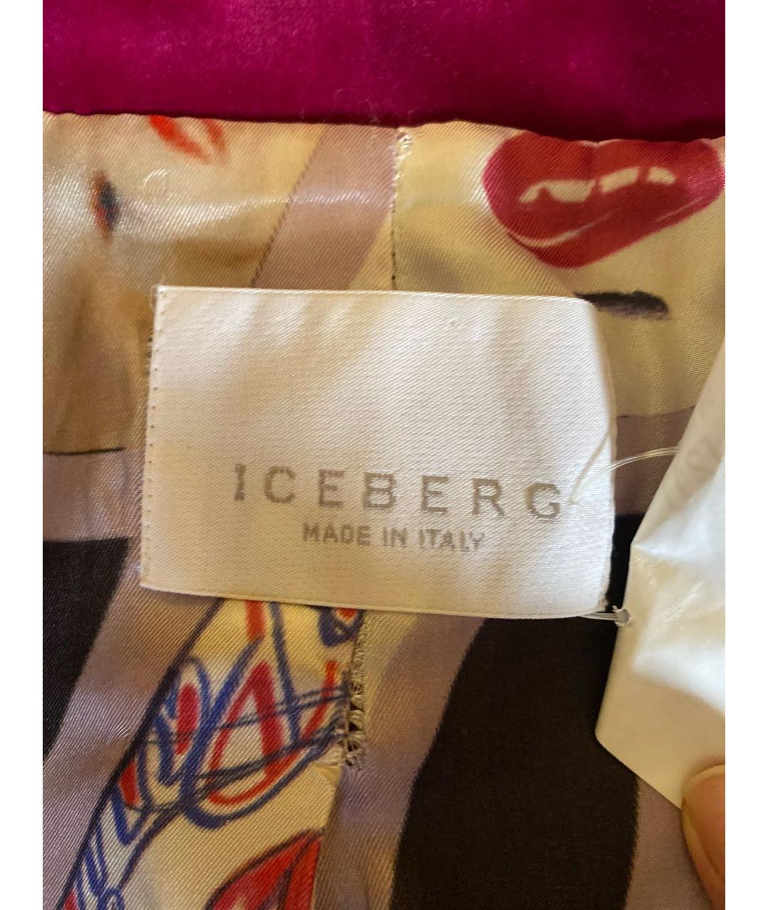 ICEBERG Фуксия бархатный жакет/пиджак, фото 3