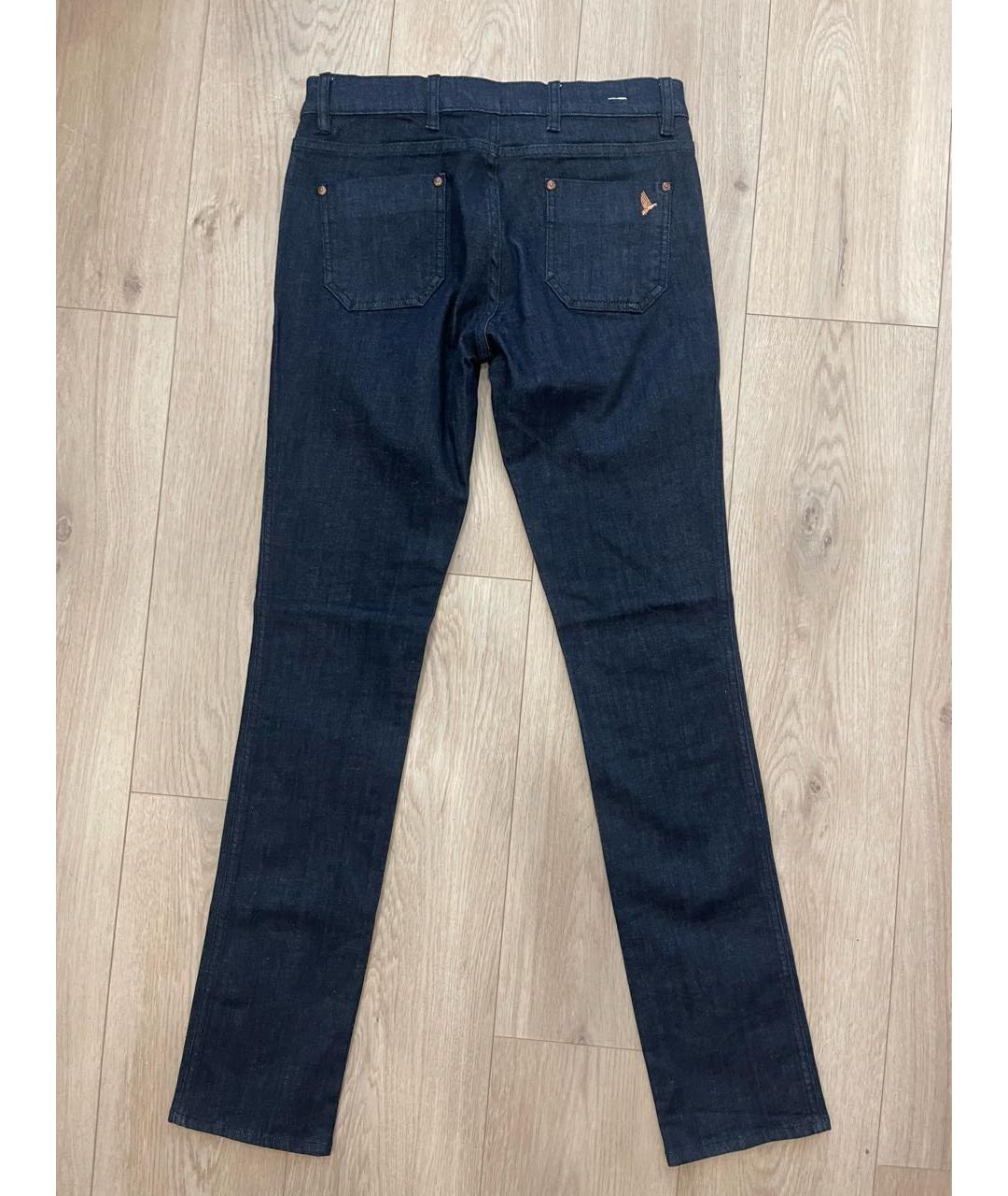 MIH JEANS Темно-синие хлопко-эластановые прямые джинсы, фото 2