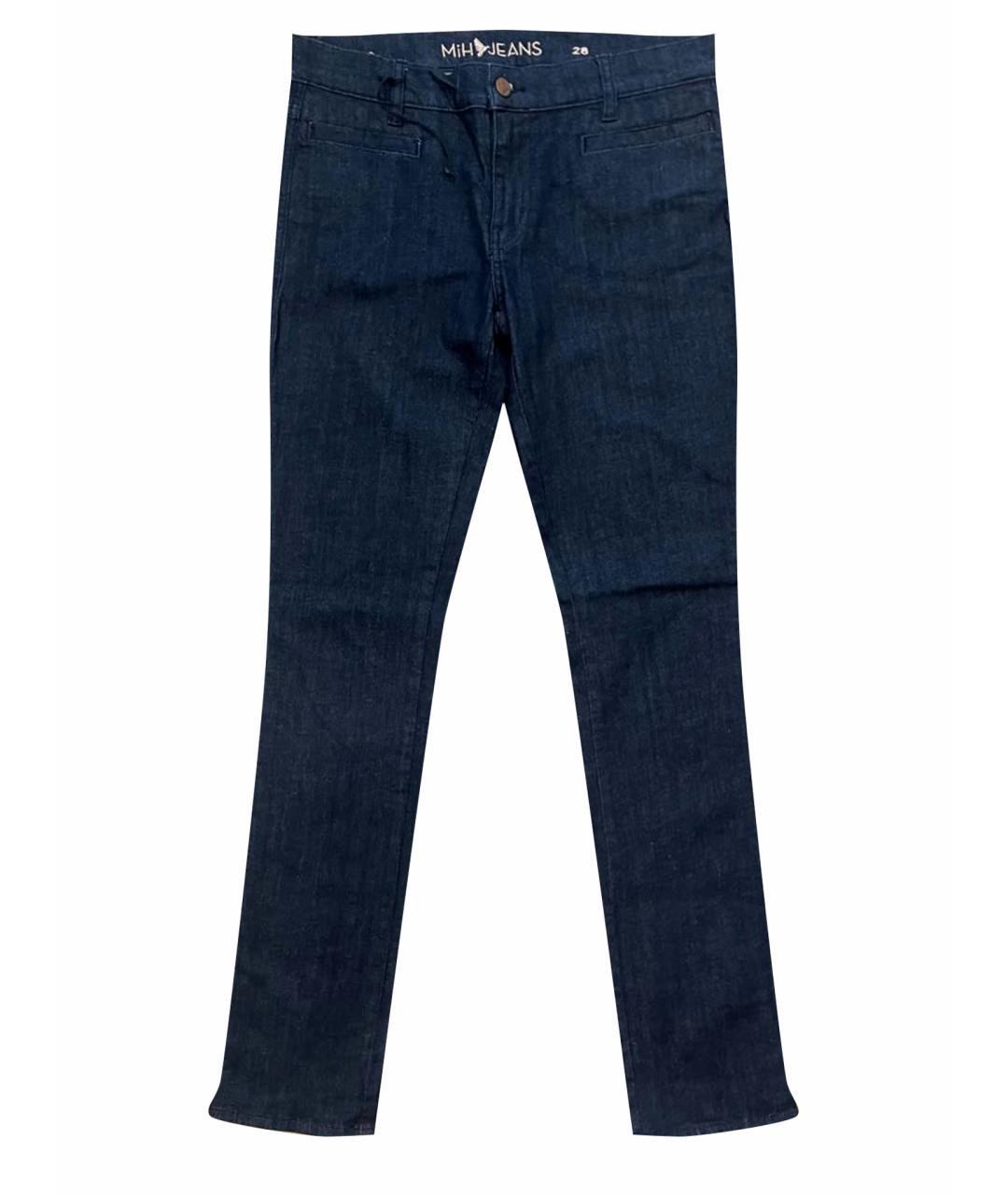 MIH JEANS Темно-синие хлопко-эластановые прямые джинсы, фото 1