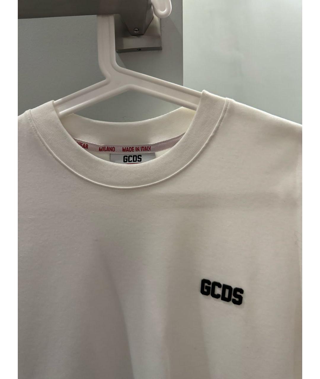 GCDS Белая хлопковая футболка, фото 2
