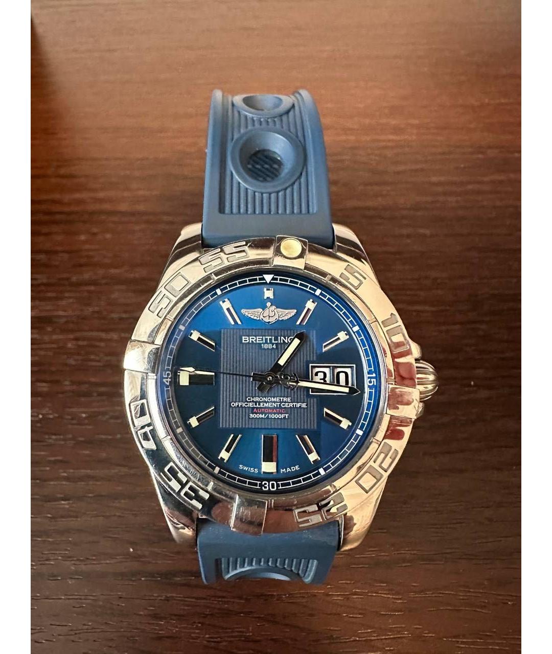 BREITLING Темно-синие стальные часы, фото 5