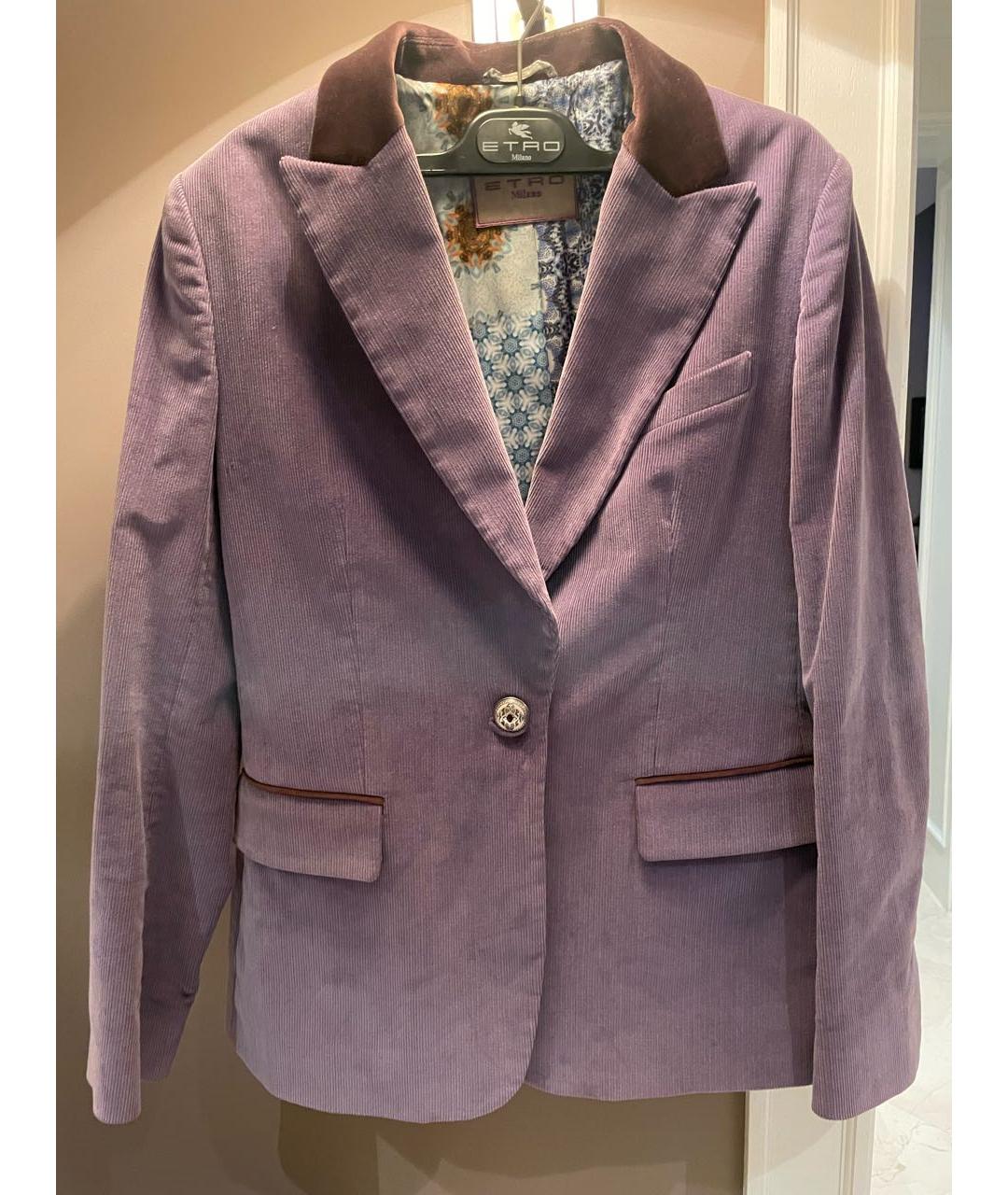 ETRO Фиолетовый жакет/пиджак, фото 6