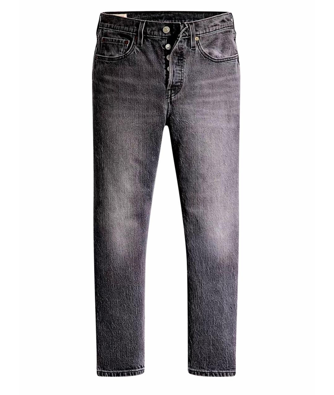 LEVI'S Антрацитовые хлопковые прямые джинсы, фото 1