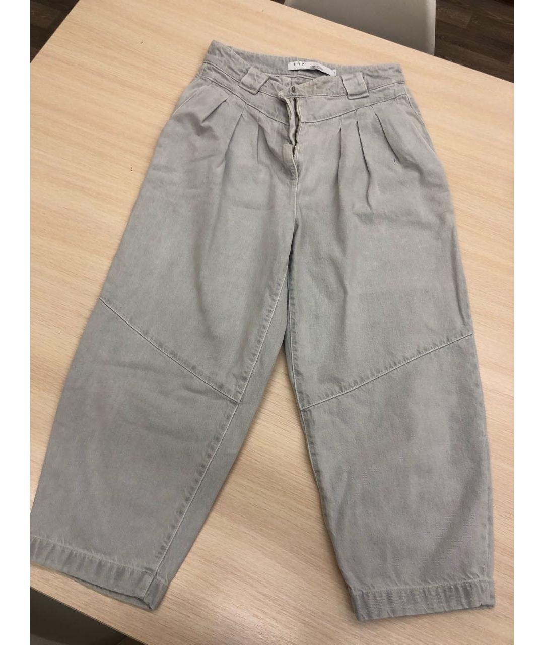 IRO Серые хлопковые прямые джинсы, фото 4