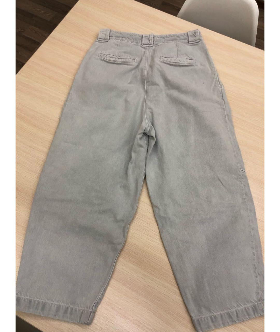 IRO Серые хлопковые прямые джинсы, фото 5