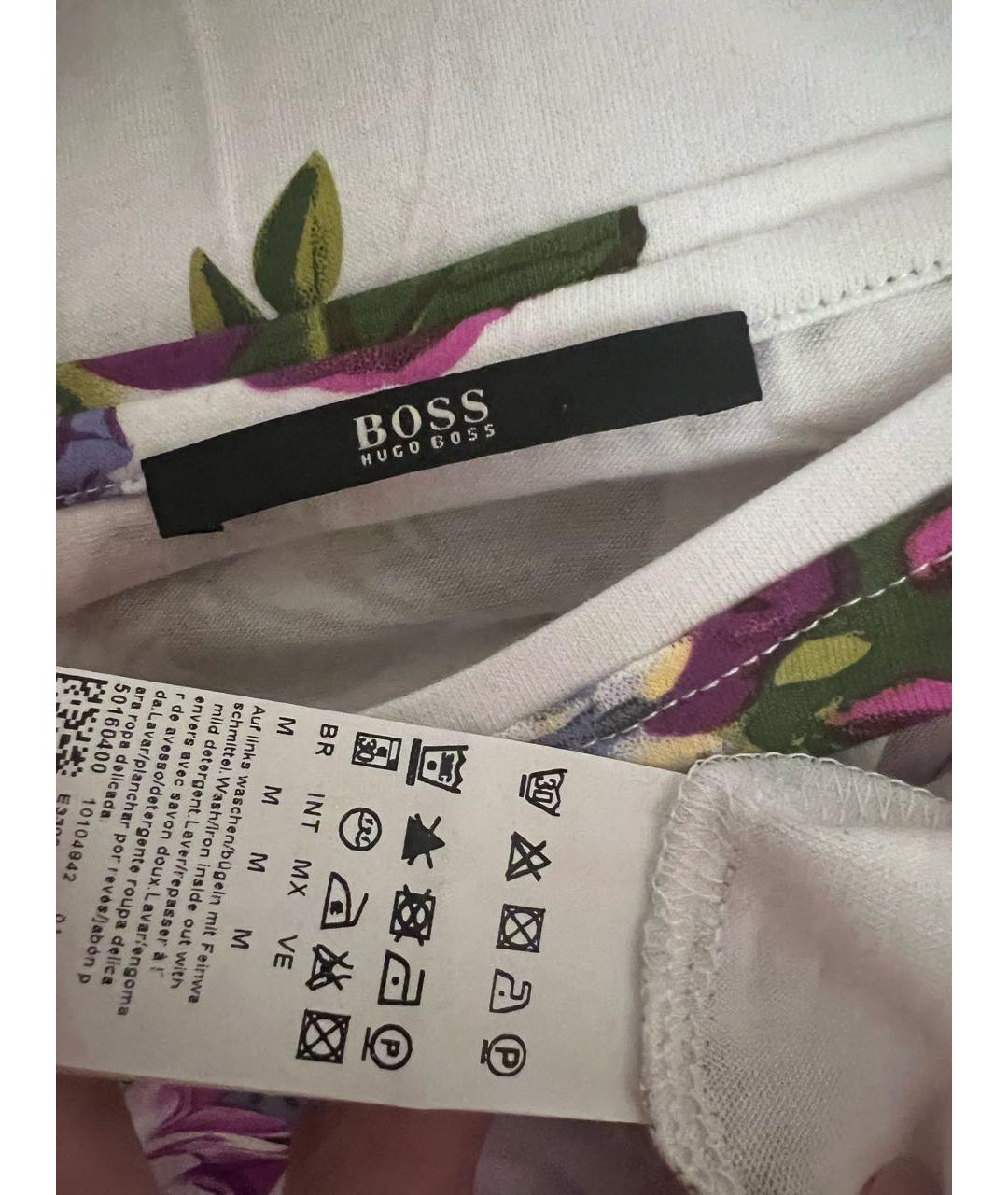 HUGO BOSS Белая хлопковая футболка, фото 3