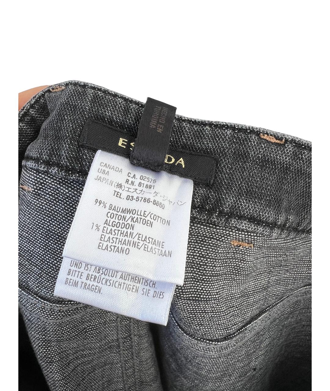 ESCADA Серые хлопко-эластановые джинсы клеш, фото 6
