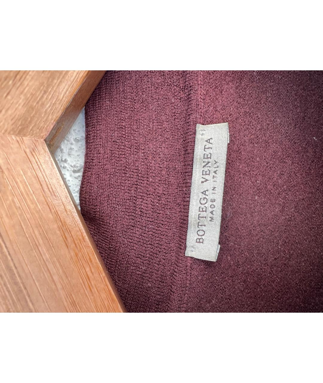BOTTEGA VENETA Бордовый шерстяной джемпер / свитер, фото 2